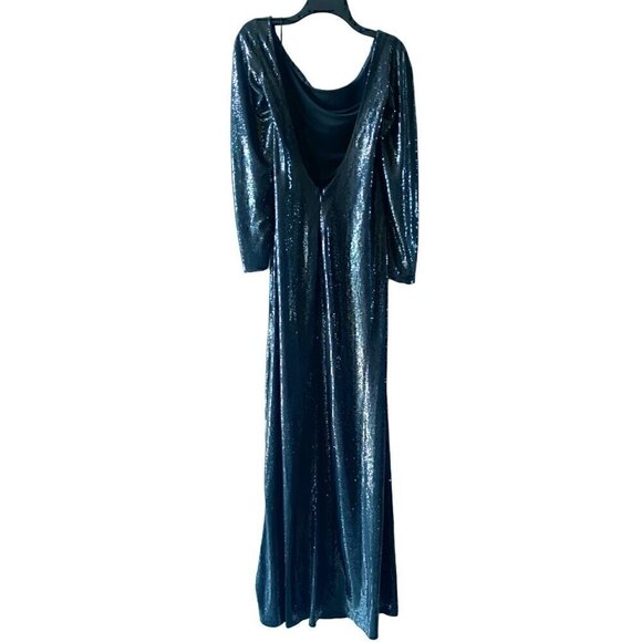 Ralph Lauren Purple Label Missandra Sequin Evening Dress Gown 16 Black Backless - Picture 5 of 16